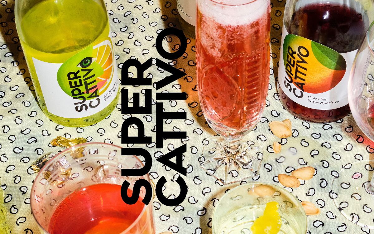 Super Cattivo Branding – markanter Logoschriftzug in italienisch inspirierter Typografie für den Bitter Aperitivo